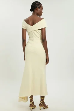 KarenMillen Robe Maxi Bandeau En Viscose Stretch Compacte<Femme Toutes Les Robes|Robes Longues