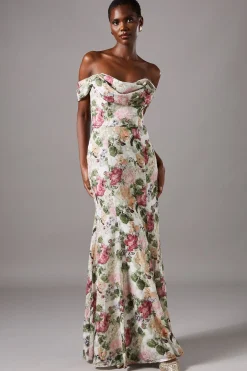 Robe Maxi Bardot Florale