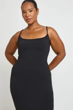 Robe Maxi Basique À Encolure Carrée Plus