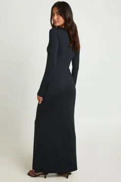 boohoo Robe Maxi Basique Ultra Douce À Manches Longues<Femme Basiques|Robes À Manches Longues