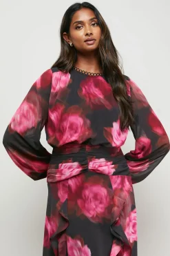 Robe Maxi Bohème à Manches Longues