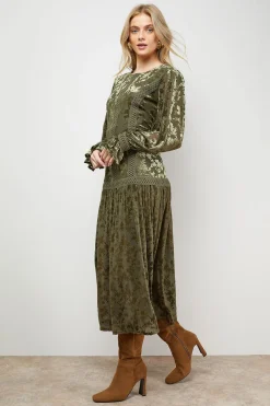 Robe Maxi Bohème à Panneaux et Finitions