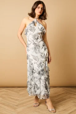 Oasis Robe Maxi à Bretelles Fines et Col Licou<Femme Robes Mi-Longues|Robes