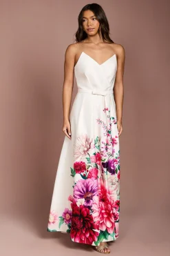Coast Robe Maxi À Bustier Armaturé Avec Imprimé Bordure<Femme Toutes Les Robes|Robe Satin