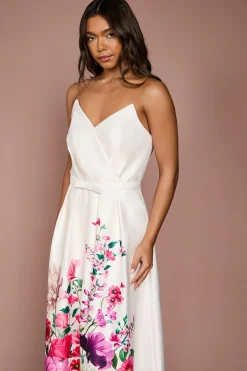 Coast Robe Maxi À Bustier Armaturé Avec Imprimé Bordure<Femme Toutes Les Robes|Robe Satin