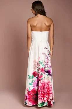 Coast Robe Maxi À Bustier Armaturé Avec Imprimé Bordure<Femme Toutes Les Robes|Robe Satin