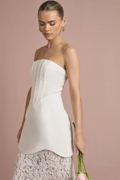boohoo Robe Maxi à Bustier Corset et Jupe en Dentelle<Femme Robes Corset|Robes Moulantes