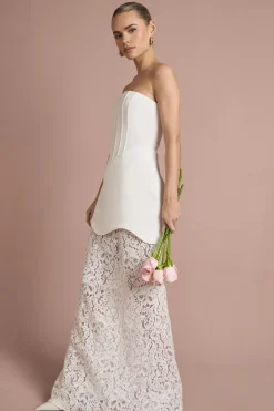 boohoo Robe Maxi à Bustier Corset et Jupe en Dentelle<Femme Robes Corset|Robes Moulantes
