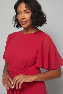 Robe Maxi Ceinturée Coupe Biais
