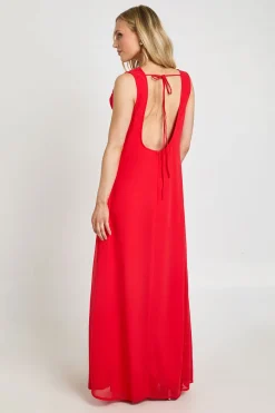 Robe Maxi Col Bénitier En Mousseline Petite