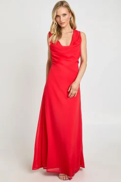 Robe Maxi Col Bénitier En Mousseline Petite