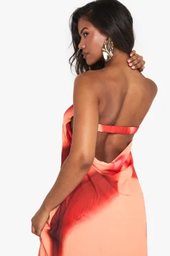 Robe Maxi Colonne à Imprimé Tropical