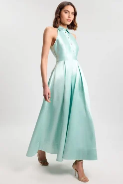 KarenMillen Robe Maxi Col Twill Petite<Femme Toutes Les Robes|Robes Longues