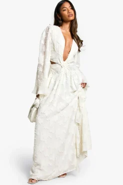 Robe Maxi Découpée Texturée