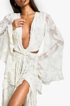 Robe Maxi Découpée Texturée