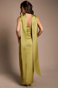 Oasis Robe Maxi De Demoiselle D'honneur Bandeau En Satin Avec Foulard<Femme Robes Demoiselles D'Honneur|Satin Et Dentelle