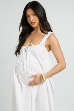 boohoo Robe Maxi De Maternité Avec Détail À Nouer Sur Le Devant<Femme Toutes Les Robes|Robes Longues