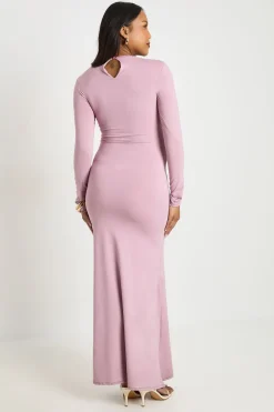 Robe Maxi De Maternité Avec Détail Froncé Sur Le Côté