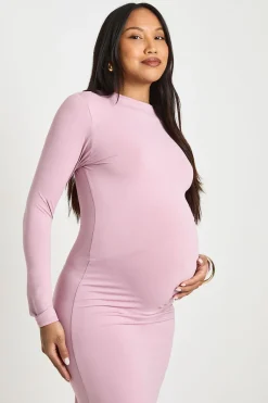 Robe Maxi De Maternité Avec Détail Froncé Sur Le Côté