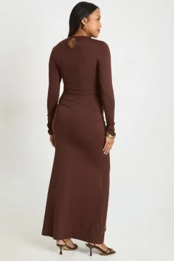 Robe Maxi De Maternité Avec Détail Froncé Sur Les Côtés