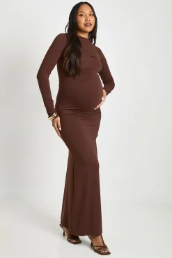 Robe Maxi De Maternité Avec Détail Froncé Sur Les Côtés