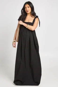 Robe Maxi De Maternité À Bretelles Nouées