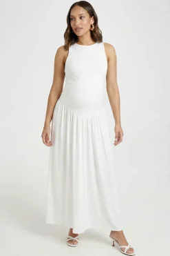 Robe Maxi De Maternité À Dos Nageur En Double Slinky
