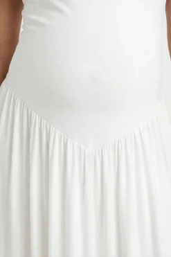 Robe Maxi De Maternité À Dos Nageur En Double Slinky
