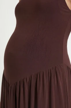 Robe Maxi De Maternité Dos Nageur En Double Slinky