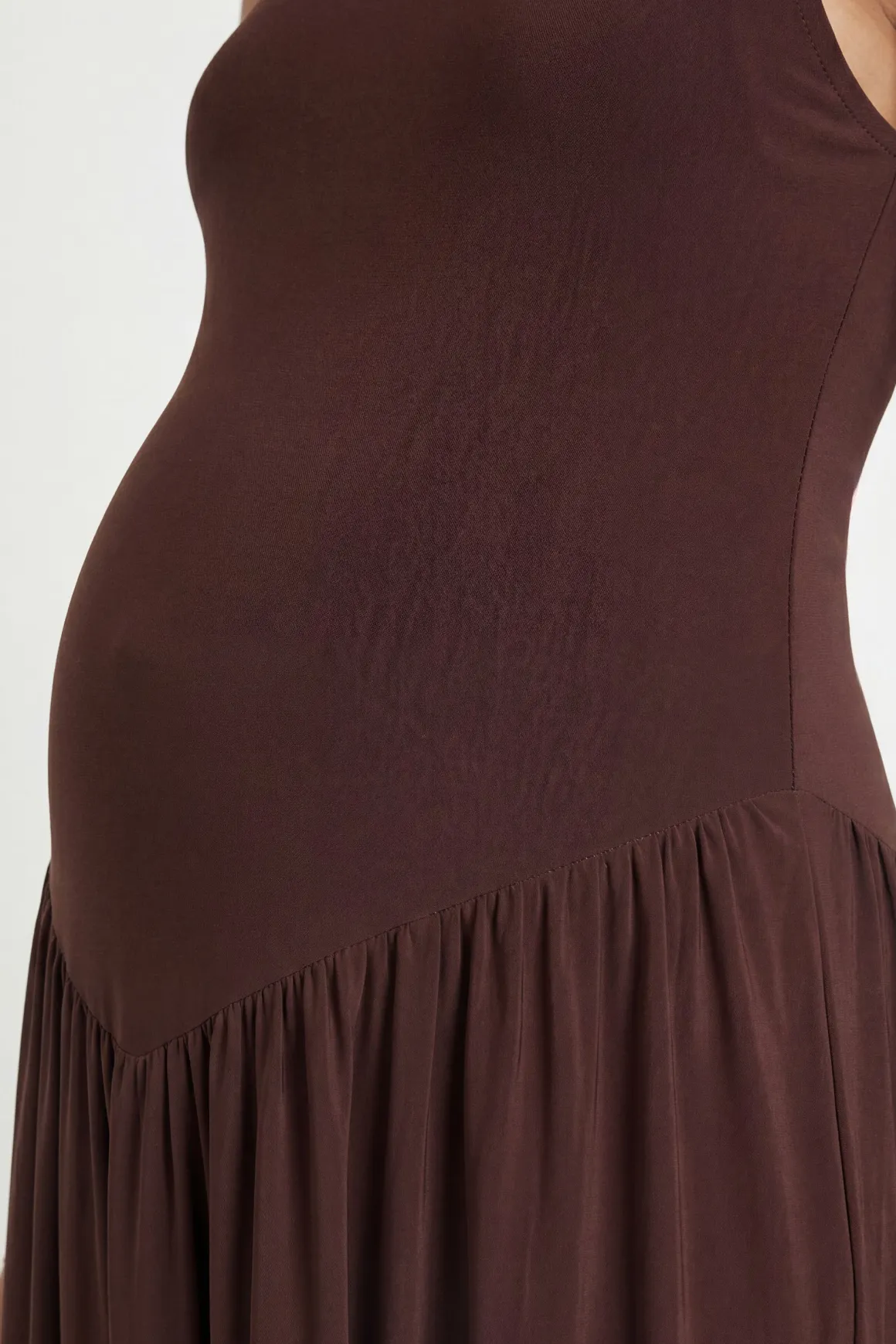 Robe Maxi De Maternité Dos Nageur En Double Slinky