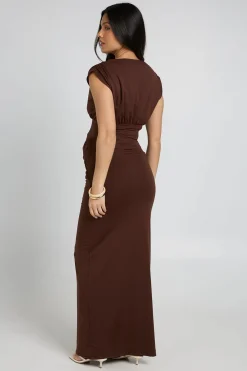 Robe Maxi De Maternité À Détail Drapé