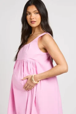 Robe Maxi De Maternité À Encolure Carrée