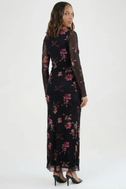 Robe Maxi De Maternité En Mesh Floral