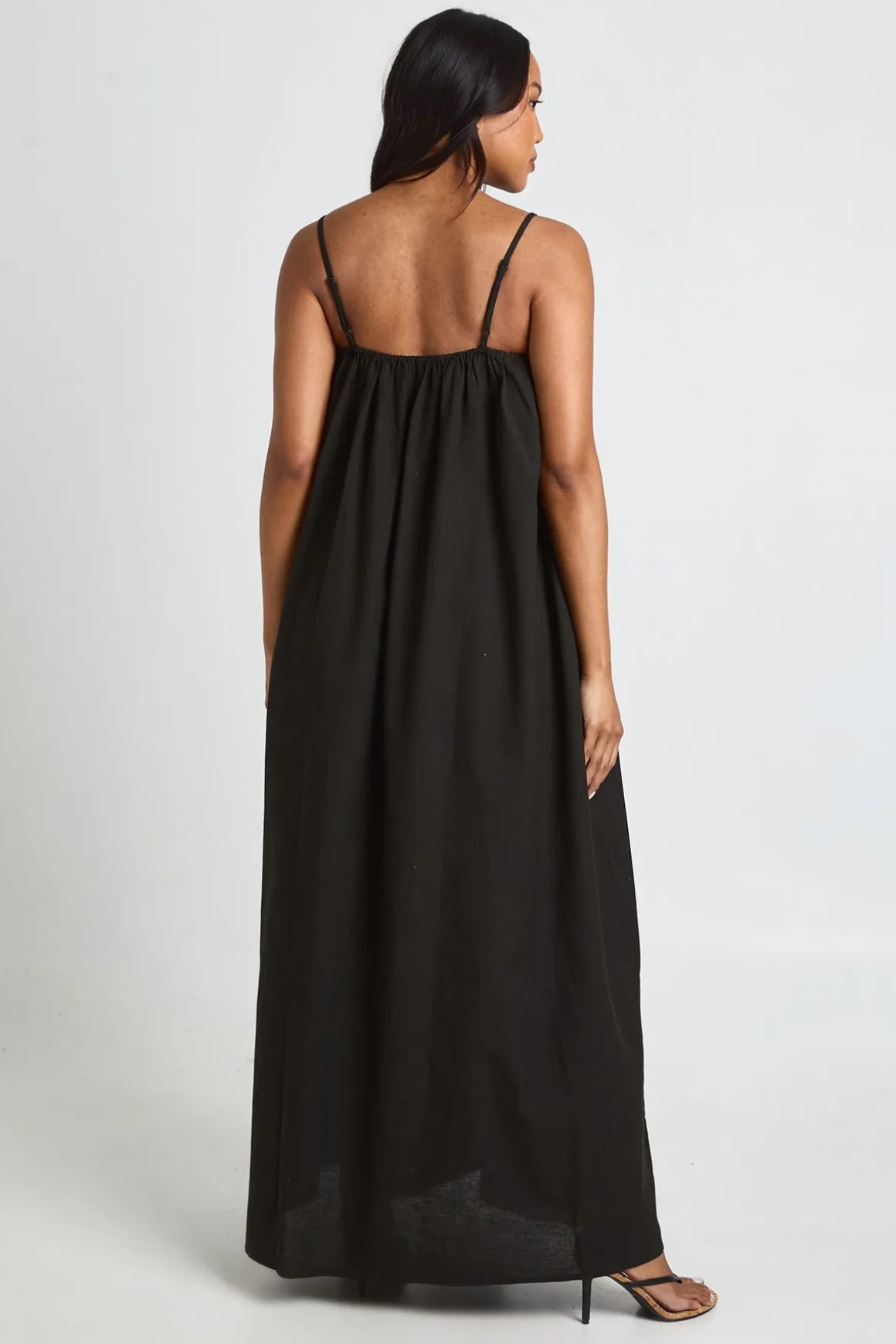 Robe Maxi De Maternité Volumineuse Avec Poches