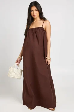 Robe Maxi De Maternité Volumineuse Avec Poches