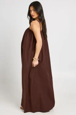 Robe Maxi De Maternité Volumineuse Avec Poches