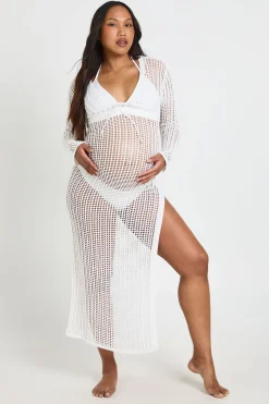 Robe Maxi De Plage En Crochet Pour Femme Enceinte