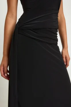 Robe Maxi Dos Nu À Drapé Frontal