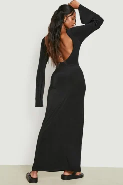 Robe Maxi à Dos Nu Heavy Soft Touch
