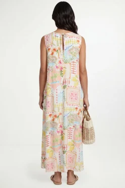 Robe Maxi D'été À Imprimé Tropical
