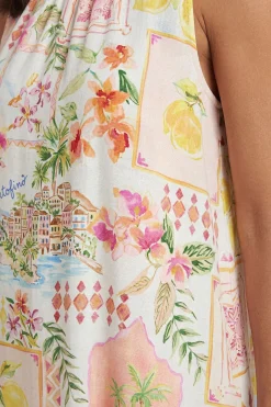 Robe Maxi D'été À Imprimé Tropical