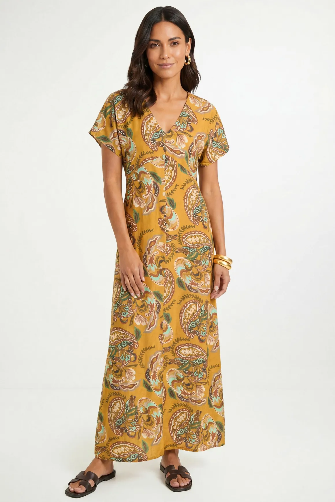 Robe Maxi D'été À Motif Paisley