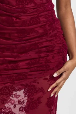 Robe Maxi Dévoré à Bretelles
