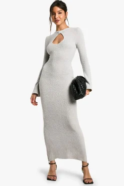 Robe maxi en boucle avec détail au cou