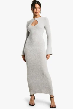 Robe maxi en boucle avec détail au cou