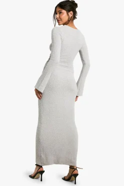 Robe maxi en boucle avec détail au cou
