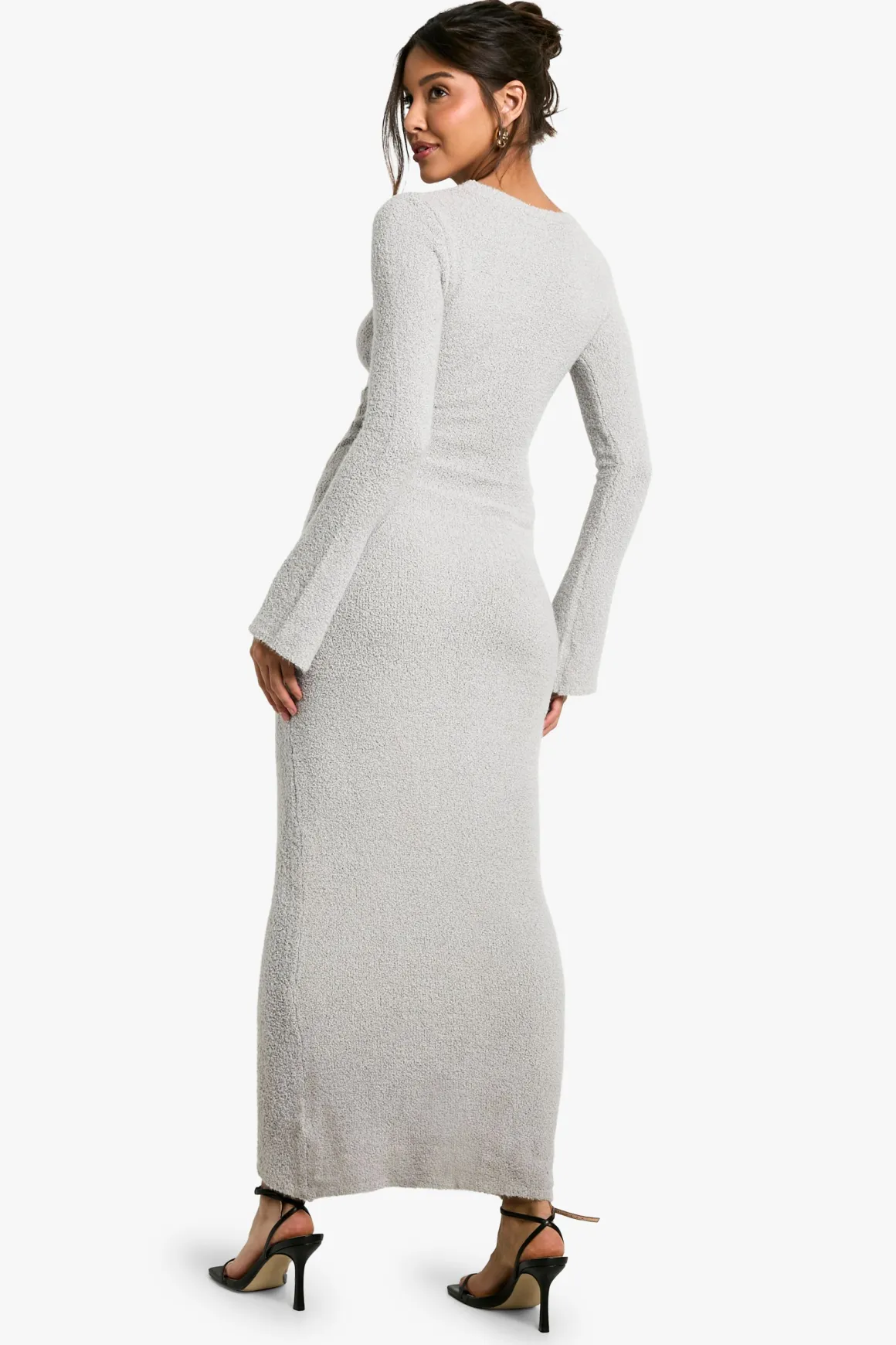 Robe maxi en boucle avec détail au cou