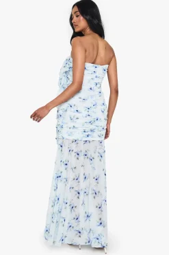 boohoo Robe maxi en chiffon froncé<Femme Robes|Robe Invitée Mariage