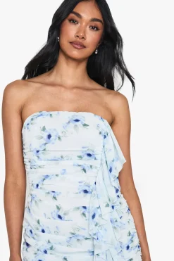boohoo Robe maxi en chiffon froncé<Femme Robes|Robe Invitée Mariage