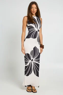 Robe Maxi À Encolure Bateau Et Imprimé Floral XXL